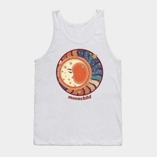 Moon Child - Retro Moon and Stars Tank Top